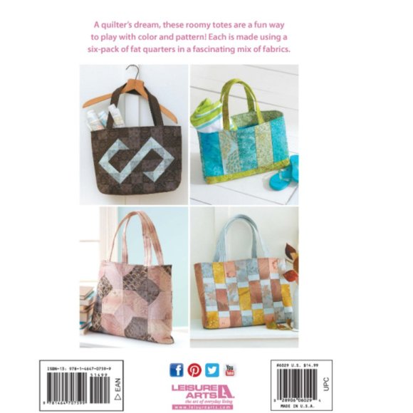 Leisure Arts Fat Quarter Bags Book - Picture 2 of 9